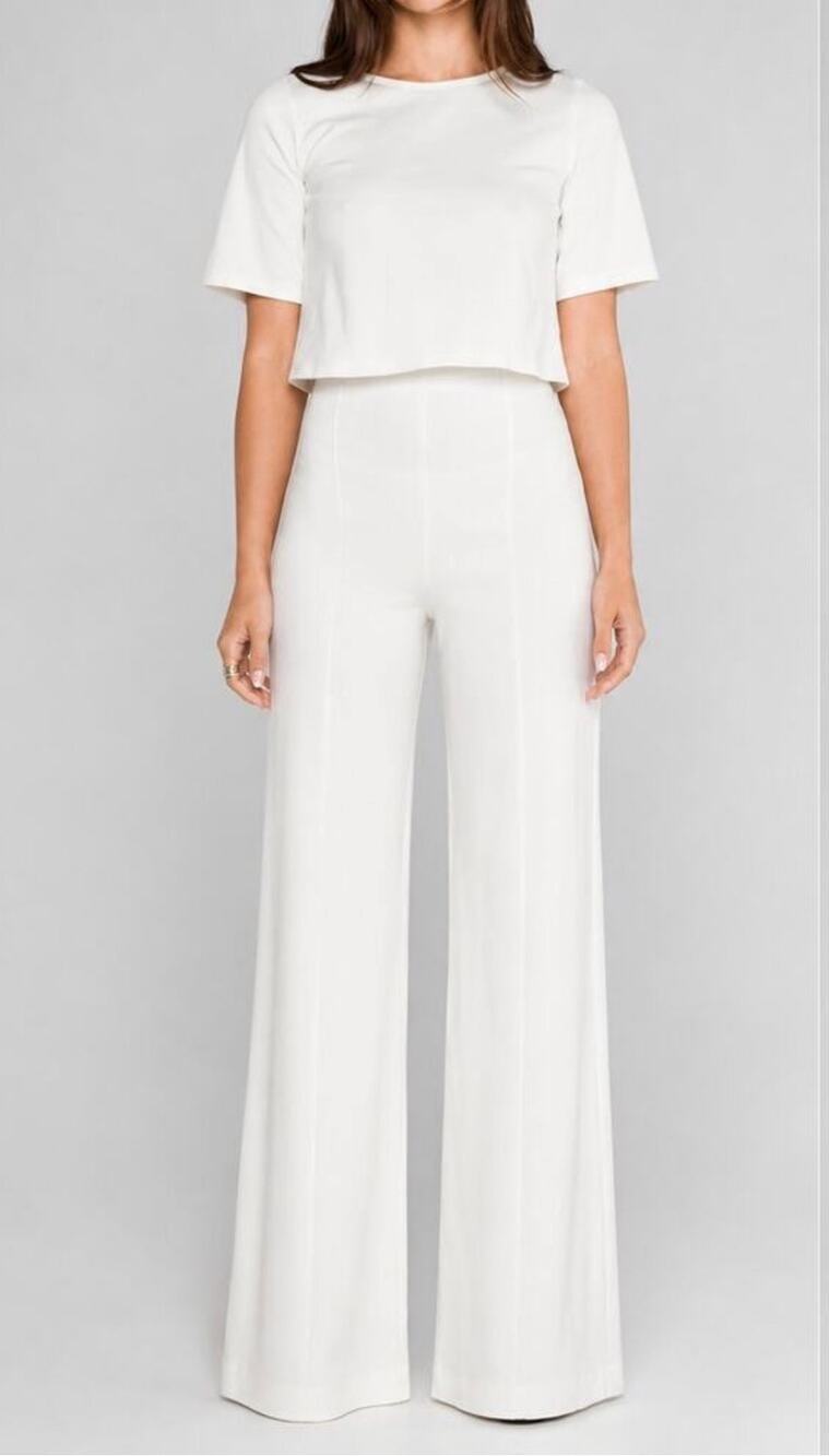 NWT Ripley Rader Ponte Knit High Rise Stretchy Classic Wide Leg Pants 1+ US XL